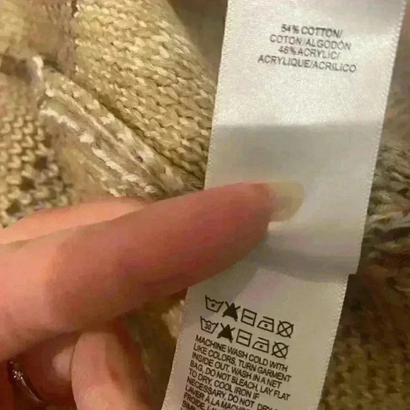 NWT Lucky Brand Fair Isle Cardigan Sweater in Brown/Tan Sz S *no belt - Picture 7 of 8